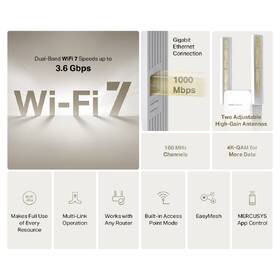 Wi-Fi extender Mercusys ME25BE bílý

 obrázek produktu 2 z 8