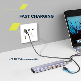 USB Hub Canyon DS-17 6in1 4k USB-C šedý

 obrázek produktu 8 z 11