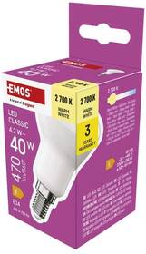 Žárovka LED EMOS Classic reflektor, 4,2 W, 470lm, E14, teplá bílá 

 obrázek produktu 12 z 13