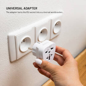 Cestovní adaptér FIXED pro UK, US, AUS do EU zásuvek bílý

 obrázek produktu 3 z 5
