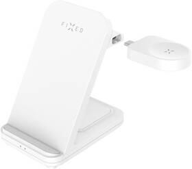 Bezdrátová nabíječka FIXED Powerstation 3v1 pro Samsung bílá barva

