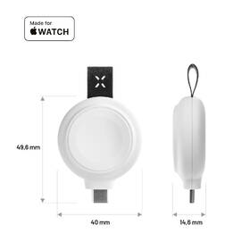 Nabíječka FIXED Orb pro Apple Watch s podporou rychlonabíjení, MFi certifikace bílá

 obrázek produktu 5 z 9