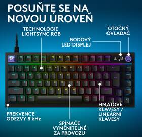 Klávesnice Logitech G316 X 75 - US INT'L layout černá

 obrázek produktu 10 z 19