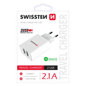 Nabíječka do sítě Swissten 2x USB 2,1 A bílá

 obrázek produktu 1 z 1