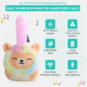 Sluchátka Lazerbuilt Squishmallows Plush Bluetooth - Leonard růžová

 obrázek produktu 3 z 9