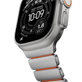 Řemínek NOMAD Stratos Titanium FKM na Apple Watch 45/46/49 mm šedý/oranžový

 obrázek produktu 7 z 12