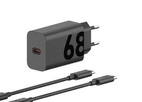 Nabíječka do sítě Motorola TurboPower 68W USB-C + kabel 1m černá barva
 Nabíječka do sítě Motorola TurboPower 68W USB-C + kabel 1m černá barva