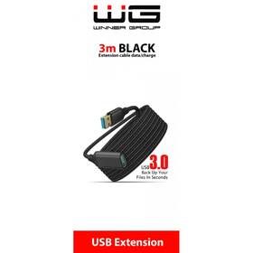 Kabel WG USB/USB prodlužovací, 3m černý

 obrázek produktu 5 z 5