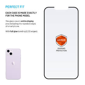 Tvrzené sklo FIXED Armor s Anti-dust aplikátorem na Apple iPhone 12 Pro Max/13 Pro Max/14 Plus černá barva
