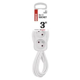 Kabel prodlužovací EMOS 2 x zásuvka, vypínač, 3m bílý

 obrázek produktu 3 z 4