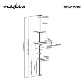 Stojan pro TV Nedis nastavitelný, pro úhlopříčky 37" až 70", nosnost 30 kg 

 obrázek produktu 6 z 6
