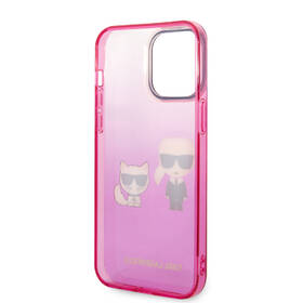 Kryt na mobil Karl Lagerfeld Gradient Karl and Choupette na Apple iPhone 14 Pro Max růžový

 obrázek produktu 3 z 4
