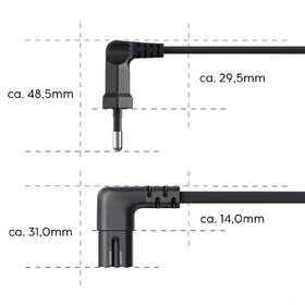 Kabel Hama napájecí, kolmé euro vidlice, 1,5  m černý

 obrázek produktu 5 z 8