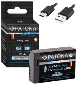 Baterie PATONA Platinum LP-E17 1000 mAh Li-Ion (Canon) černá

 obrázek produktu 4 z 4