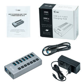 USB Hub i-tec 7x USB 3.0, 36W stříbrný

 obrázek produktu 3 z 4