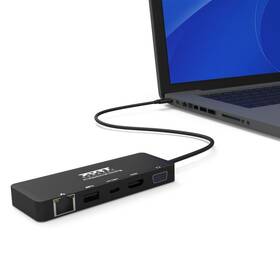 USB Hub PORT CONNECT USB-C/LAN, HDMI, VGA, USB-C PD 3.0 85W, USB-A černý

 obrázek produktu 4 z 6