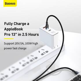 Kabel Baseus Flash Series USB-C/USB-C + USB-C 100W 1,5m černý

 obrázek produktu 6 z 7