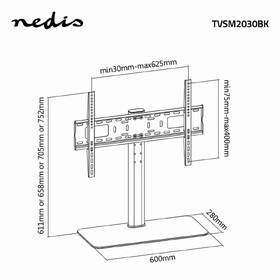 Stojan pro TV Nedis pevný, pro úhlopříčky 32" až 65", nosnost 45 kg 

 obrázek produktu 4 z 4