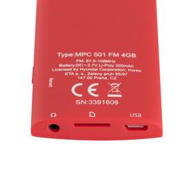 MP3 přehrávač Hyundai MPC 501 GB4 FM R červený

 obrázek produktu 2 z 3
