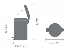 Odpadkový koš Brabantia NewIcon 20 l, white bílý

 obrázek produktu 3 z 10