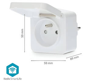 Chytrá zásuvka Nedis SmartLife, měřič spotřeby, dálkově ovladatelná, Wi-Fi, IP44, 3680 W bílá

 obrázek produktu 11 z 12