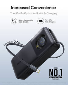Powerbanka Baseus Qpow2 20000mAh 65W s kabelem USB-C černá

 obrázek produktu 2 z 10