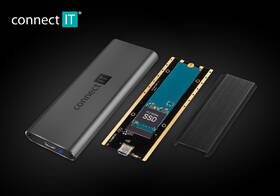 Externí rámeček Connect IT AluSafe SSD M.2 NVMe, 10 Gbps, USB-C hliník

 obrázek produktu 2 z 3