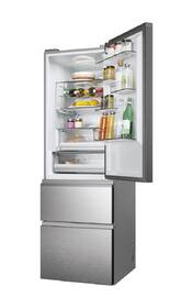 Chladnička s mrazničkou Haier HTW5618CNMG stříbrná barva
