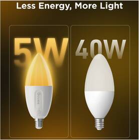 Chytrá žárovka Govee E14, RGBWW, 5W-50W, 450lm, Long Life, Matter (2 ks) bílá

 obrázek produktu 4 z 6