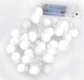 Vánoční osvětlení Solight řetěz - barevné koule, 40x LED, 4m, 2x AA 

 obrázek produktu 2 z 3