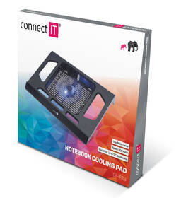 Chladící podložka pro NTB Connect IT Breeze pro 17" černá barva
