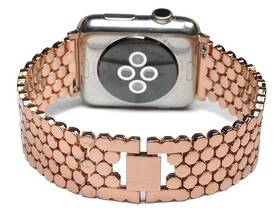 Řemínek WG dots kovový, na Apple Watch 42/44/45/49 mm + adapter - rose gold 

 obrázek produktu 1 z 3