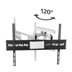 Držák TV Hama XL, pohyblivý, pro úhlopříčky 46"-90", nosnost 75 kg černý/bílý

 obrázek produktu 6 z 17