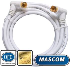 Koaxiální kabel Mascom F konektor, 3m bílý

 obrázek produktu 2 z 7