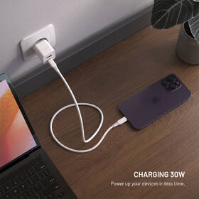 Nabíječka do sítě FIXED GaN Mini s USB-C, USB, 30W bílý

 obrázek produktu 6 z 8