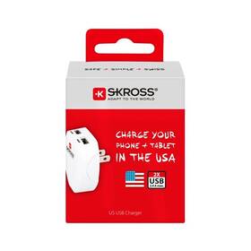 Cestovní adaptér SKROSS pro USA, 2100mA, 2x USB výstup 

 obrázek produktu 6 z 7