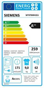 Sušička prádla Siemens WT47XMH1EU bílá barva
