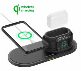 Bezdrátová nabíječka Swissten 3v1, pro iPhone, Apple Watch, Apple Airpods/Pro, 15W černá

 obrázek produktu 1 z 8