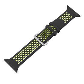 Řemínek Cubenest Silicone Sport na Apple Watch 42/44/45/Ultra 49 mm černý/žlutý

 obrázek produktu 6 z 6