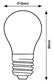 Žárovka LED Rabalux Filament E27 G45, 2W, 470lm, 3000K 

 obrázek produktu 2 z 2