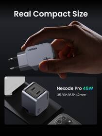 Nabíječka do sítě UGREEN Nexode Pro 45W GaN 2xUSB-C černá/šedá

 obrázek produktu 6 z 14