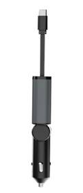 Adaptér do auta Mobile Origin 3in1 50W CA27 - USB-C, USB-A + USB-C kabel černý/šedý

 obrázek produktu 4 z 13