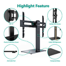 Stojan pro TV STELL SHO 4810, stolní, nastavitelný, pro úhlopříčky 37" - 70", nosnost 40 kg černý

 obrázek produktu 7 z 9