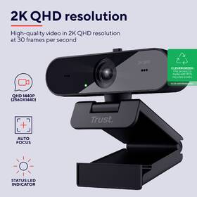 Webkamera Trust TW-250 2K QHD ECO černá

 obrázek produktu 9 z 15