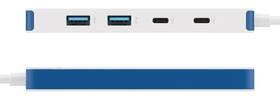 USB Hub HyperDrive Flex 4 Port USB-C Combo bílý/modrý

 obrázek produktu 4 z 6