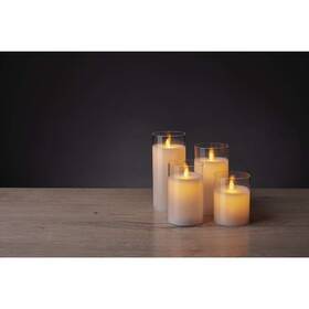 LED dekorace EMOS svíčky, 5x10/12,5/15/17,5cm, bílé, 2x AA, 4 ks 

 obrázek produktu 1 z 3