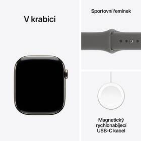 Chytré hodinky Apple GPS + Cellular 46mm přírodní titan - skálově šedý sportovní řemínek - M/L 

 obrázek produktu 7 z 7