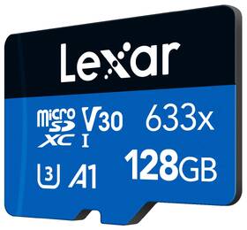Paměťová karta Lexar 633x microSDXC 128GB UHS-I (100R/45W) C10 A1 V30 U3 + adaptér 
