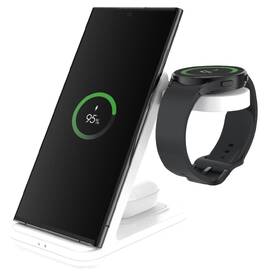 Bezdrátová nabíječka FIXED Powerstation 3v1 pro Samsung bílá barva

