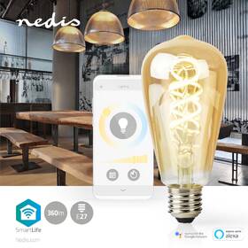 Chytrá žárovka Nedis SmartLife ST64, Wi-Fi, E27, 360 lm, 4.9 W, Teplá - studená bílá 

 obrázek produktu 4 z 5